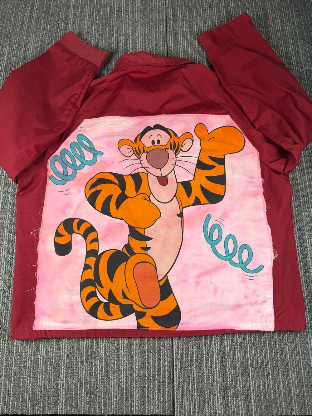Vintage SportsMaster Tigger Patchback Maroon Jacket- One of a kind!
